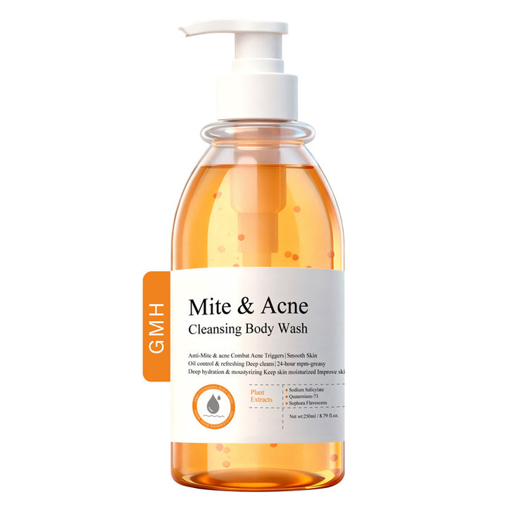 全英文Anti-ACNE and Mite Shower gel祛痘除螨沐浴露跨境爆款