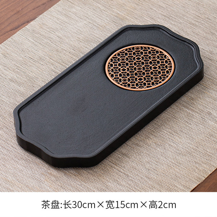 茶盘家用茶台密胺托盘小型干泡盘简约日式轻奢沥水储盘茶海套装
