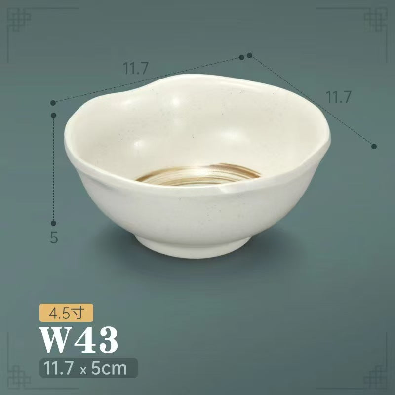 密胺火锅配菜盘牛肉盘仿瓷寿司盘韩式烤肉菜盘宫廷风酒店碗碟套装