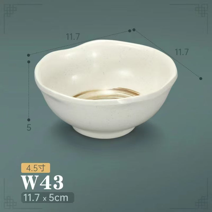 密胺火锅配菜盘牛肉盘仿瓷寿司盘韩式烤肉菜盘宫廷风酒店碗碟套装