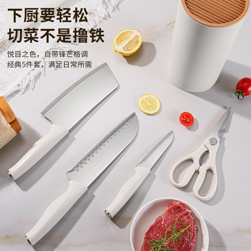 不锈钢刀具套装菜刀切片刀刀东南亚五件套厨房用具大全厨具套装