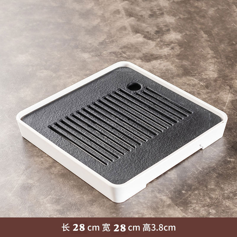 茶盘家用茶台密胺托盘小型干泡盘简约日式轻奢沥水储盘茶海套装