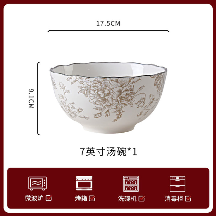 高级感2026年新款碗碟套装饭碗陪嫁结婚家用高颜餐具乔迁新居送礼
