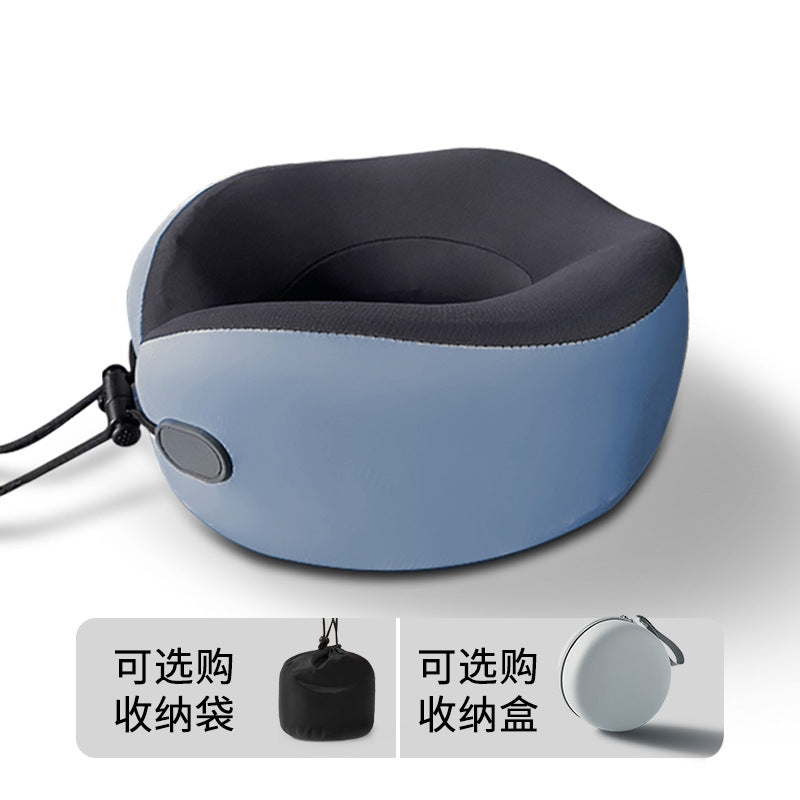 u型枕护颈连帽旅行便携飞机护脖子记忆棉旅游枕可收纳折叠U形跨境