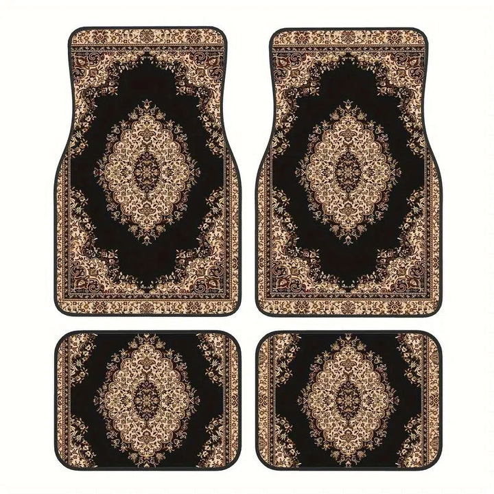 TEMUVintage Nordic Car Foot Mat Carpet 4 Piece Set Stain Resistant Floor Mat TEMUFoot Mat Wholesale