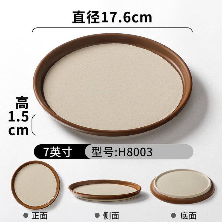祥源美密胺创意复古餐具商用餐厅饭店火锅店盘子菜盘仿瓷塑料面碗