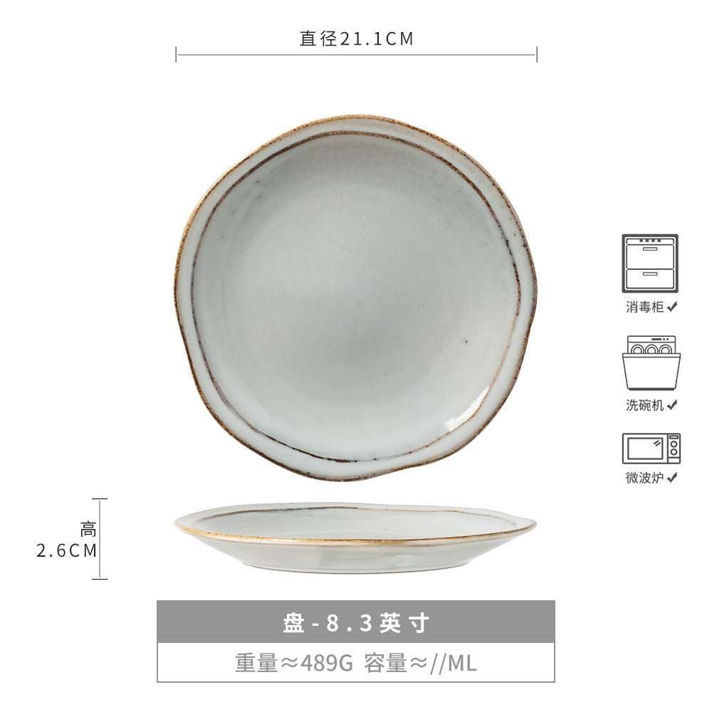 Japanese Style Vintage Bowl Ceramic Bowl Bowl Premium Design Bowl Tableware Set Wholesale