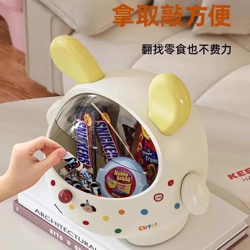 创意墩墩狗发饰盒桌面大容量防尘收纳盒儿童发圈头绳储物首饰盒子