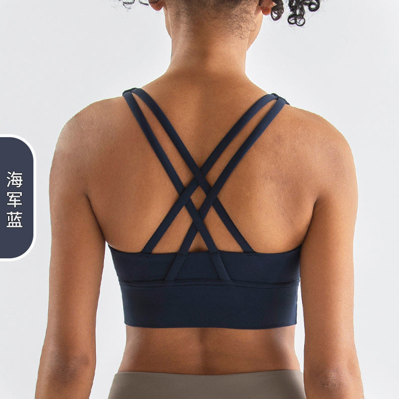 运动内衣女跑步防震秋季外穿美背健身bra背心专业训练瑜伽服文胸