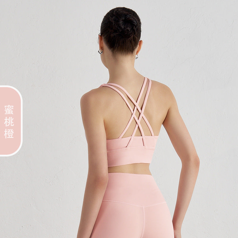 运动内衣女跑步防震秋季外穿美背健身bra背心专业训练瑜伽服文胸