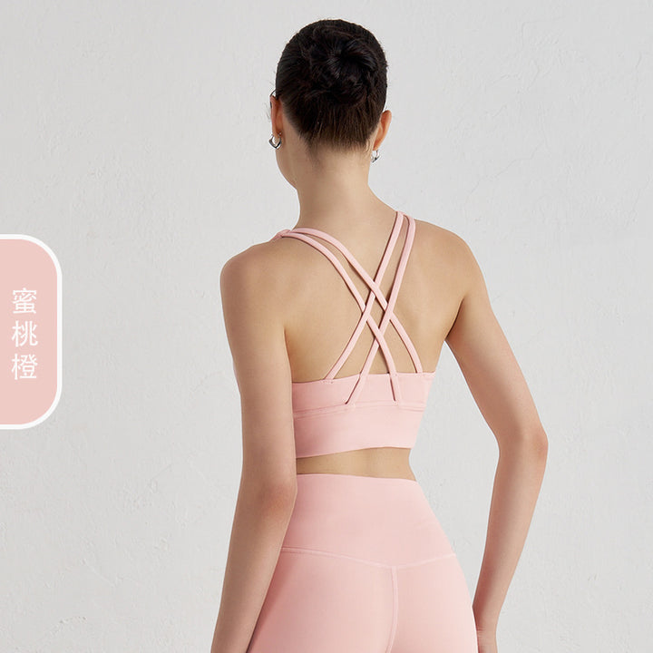运动内衣女跑步防震秋季外穿美背健身bra背心专业训练瑜伽服文胸