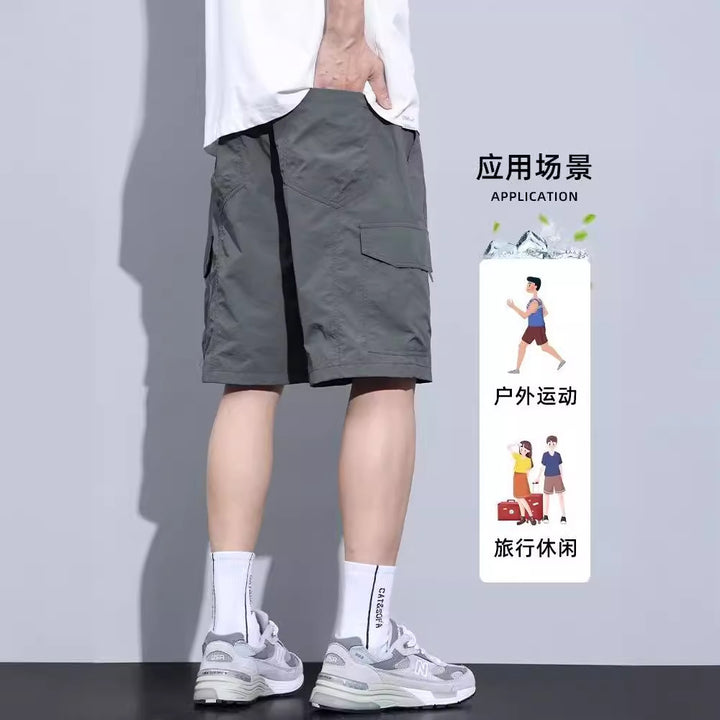 休闲外穿男士短裤男款爆款2024夏季新款美式重磅五分工装裤子薄款