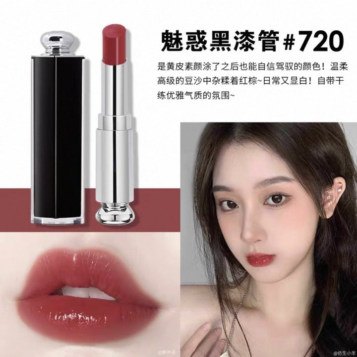 法国D家魅惑黑管漆光唇膏大牌口红持久不掉色不沾杯显色显白#740
