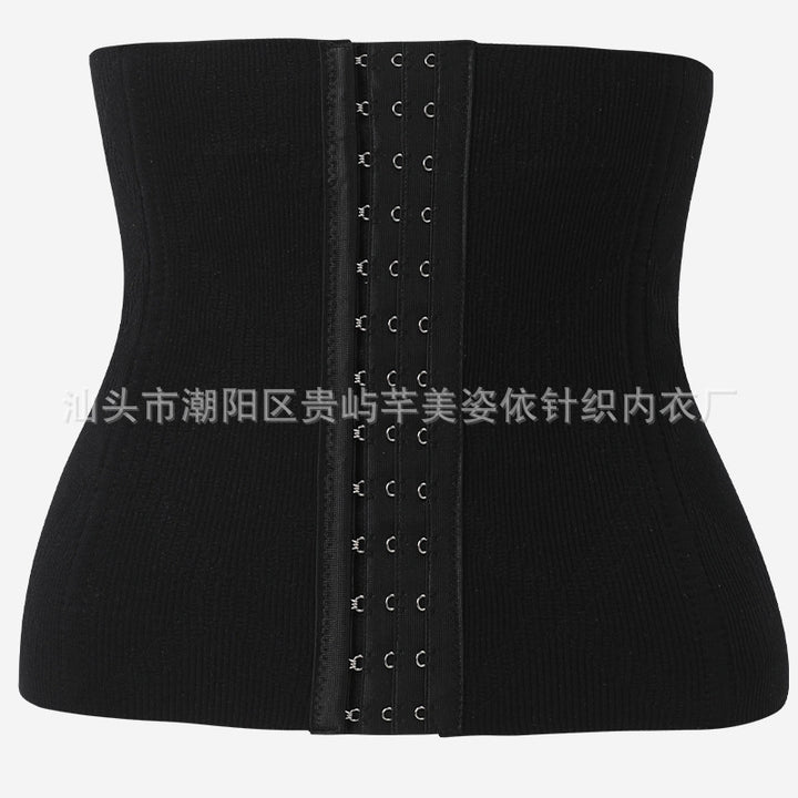 跨境高弹无缝塑身收腹带产后塑形调整束腹腰封束腰收肚子神器排扣