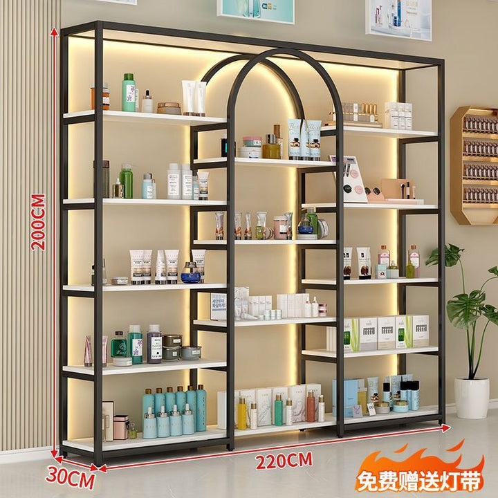 货架化妆品展示柜展示架轻奢美甲美容院产品柜子展柜置物架多功能
