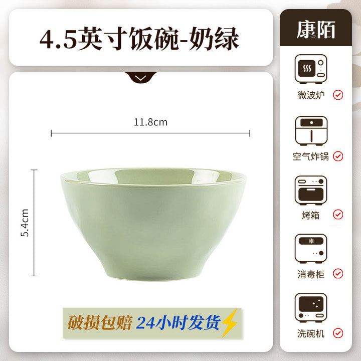 Bowl & Plate Home Set Premium Design High Temperature Underglaze Cream Style Ceramic Tableware Home Wholesale