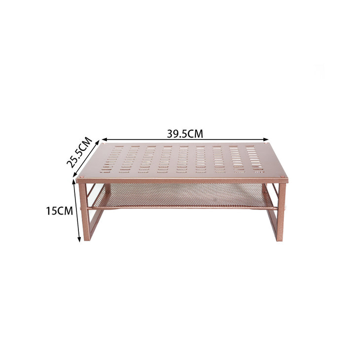 Dual Monitor Stand with Storage – Desktop Computer Riser & Office Organizer