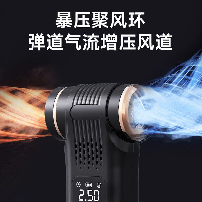 跨境多功能车载吸尘充气泵户外应急轮胎打气泵智能数显手持吸尘器