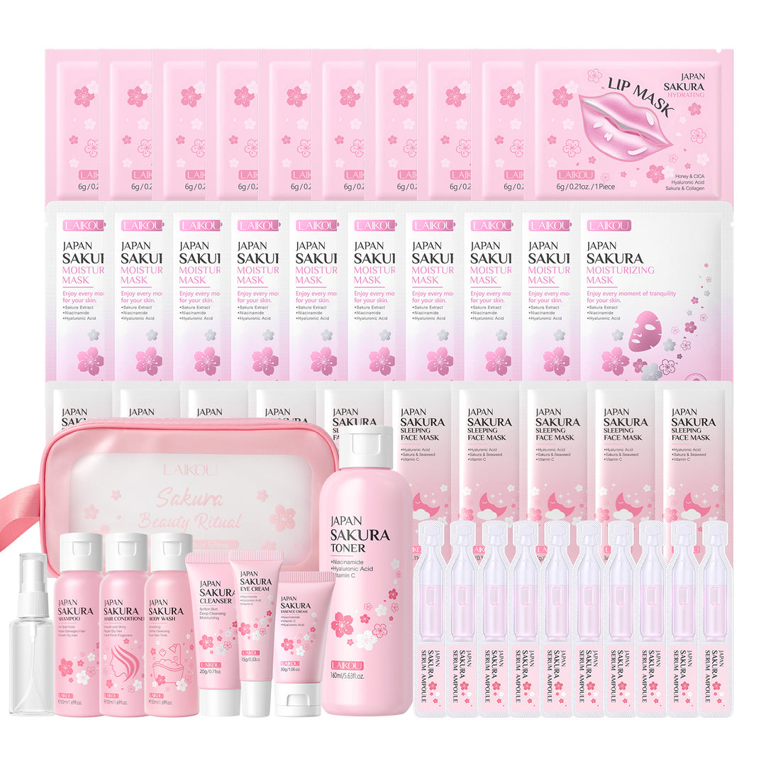 LAIKOU Cherry Blossom Skincare Set Set Face Full Set Hydrating Factory