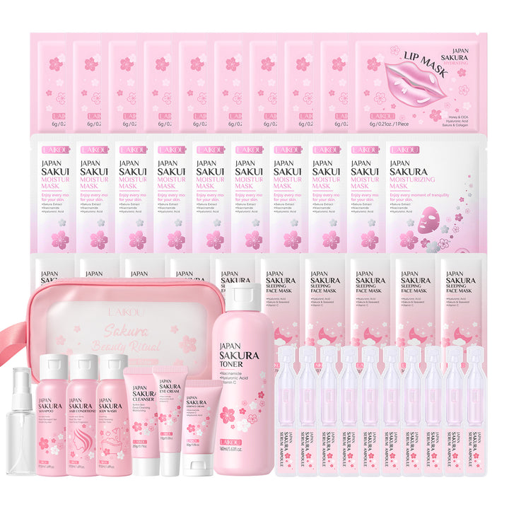 LAIKOU Cherry Blossom Skincare Set Set Face Full Set Hydrating Factory