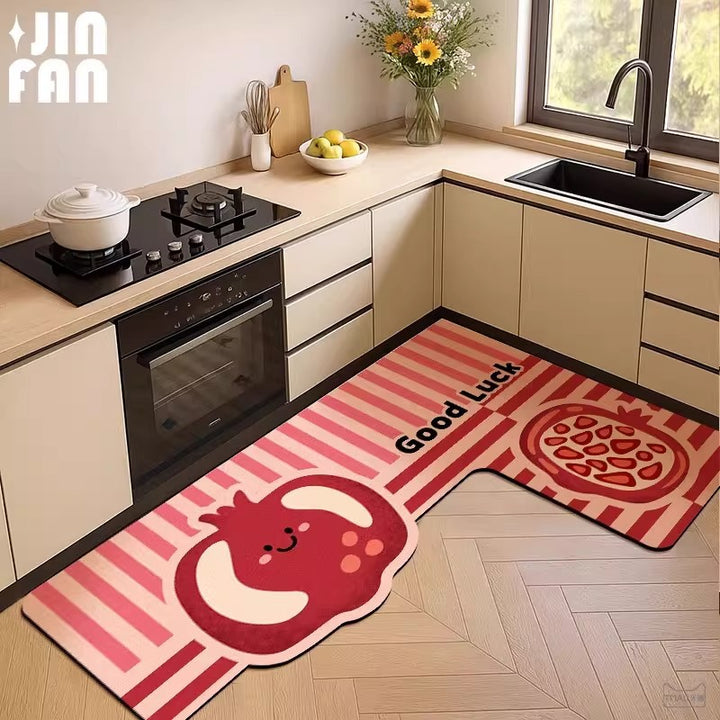 Fruit L Kitchen Non Slip Floor Mat