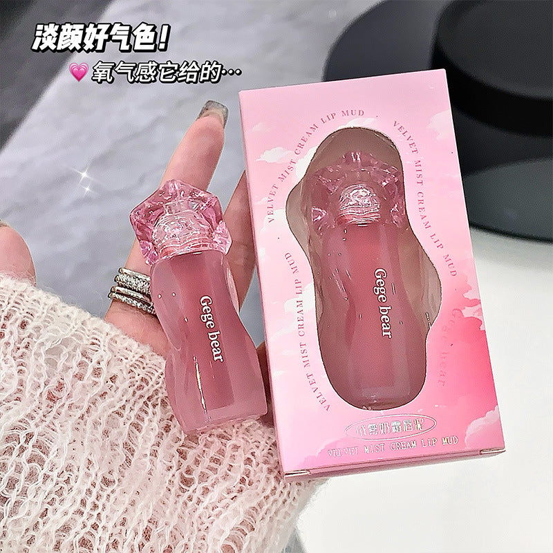 Gege bear绒雾奶霜唇泥细腻绵柔素颜显白口红学生唇膏烂番茄唇釉