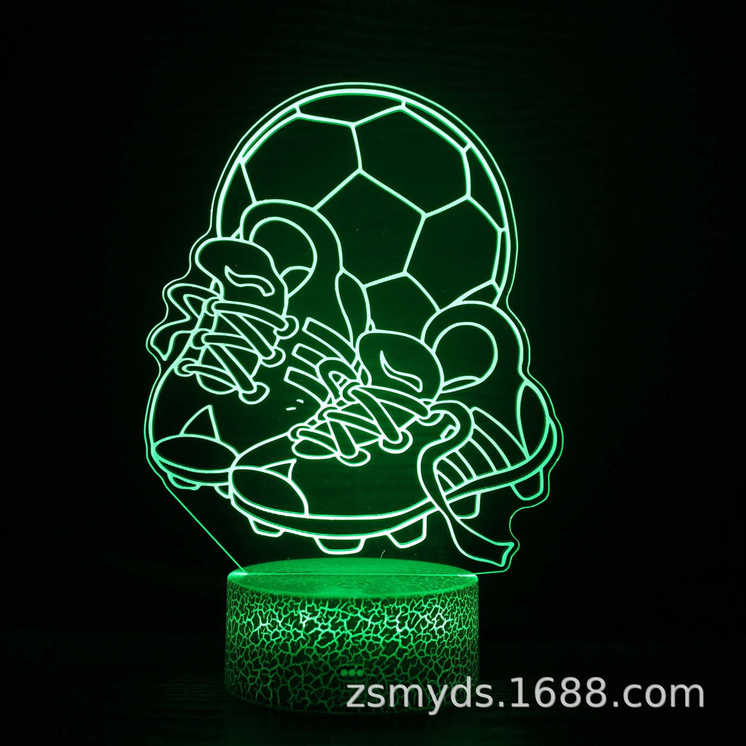 3D台灯小夜灯LED亚克力氛围灯跨境专供五大联赛皇马曼联队标系列