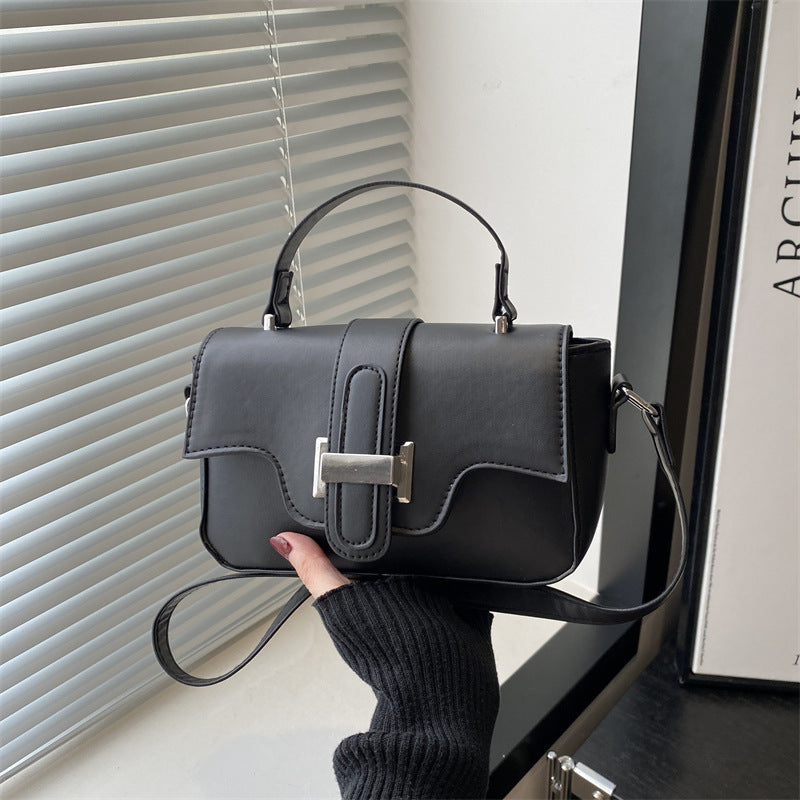 Korean Style Minimalist Small Square Bag – Belt Buckle Crossbody Shoulder Bag