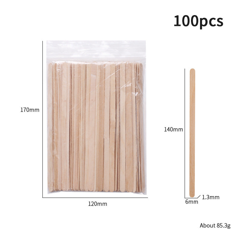 Multifunctional Wax Applicator Sticks – Disposable Wood Wax Spatula & Nail Color Mixing Sticks