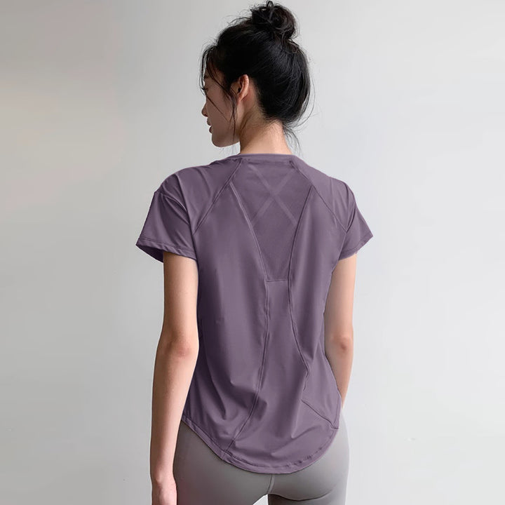 Summer Thin Slimming Sports Women Fitness Short Sleeve