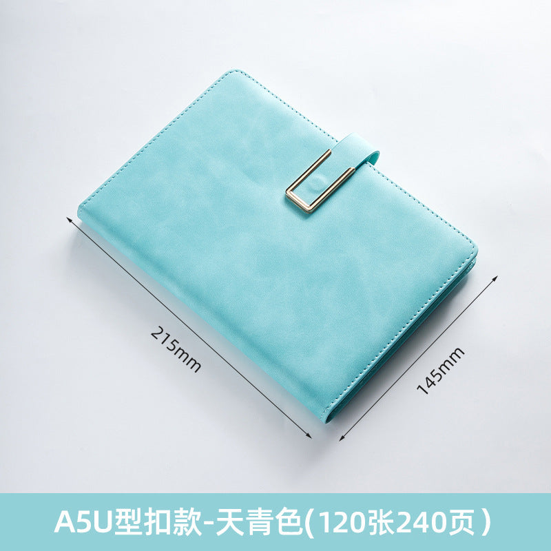笔记本定制logo带扣学习办公商务文具本子会议记录本订制记事本子