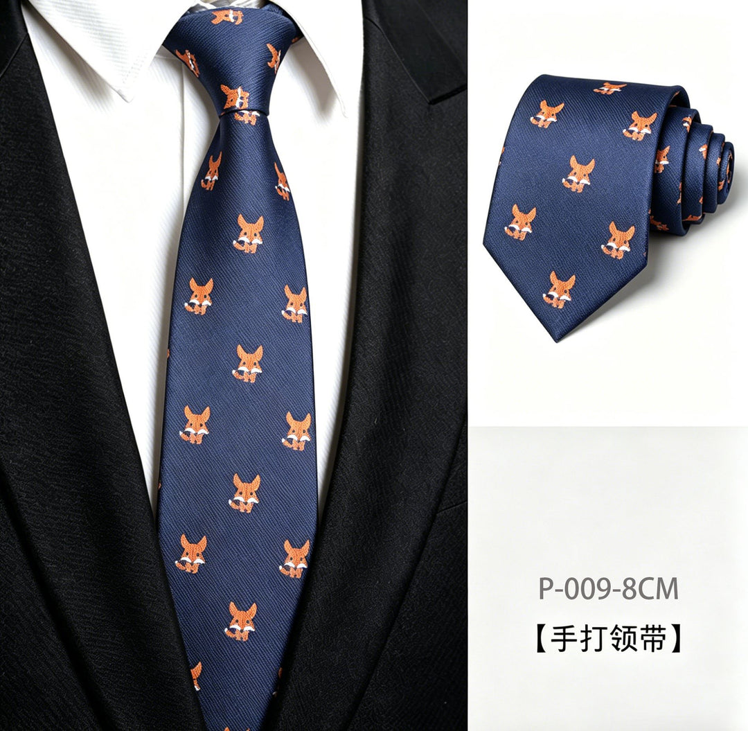 领带男正装韩版商务英伦碎花复古8CM手打款休闲上班职业装潮玛沙