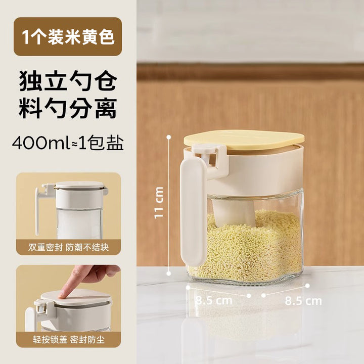厨房调料罐家用调料瓶密封盐罐防潮调料收纳盒孜然玻璃调料盒