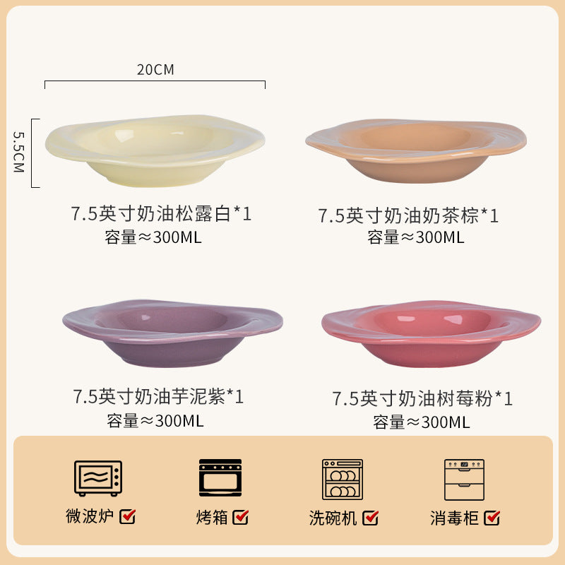 釉下彩碗家用2026新款碗碟套装家用健康陶瓷餐具高级感高颜值碗筷