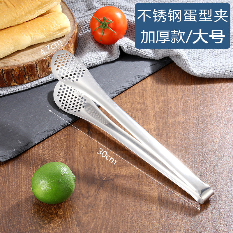 不锈钢食品夹子烤肉夹厨房烧烤面包夹子牛排夹子麻辣烫选菜夹