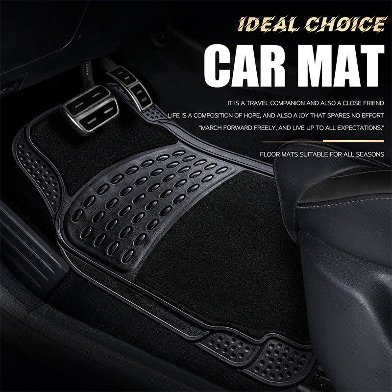 Car Foot Mat Durable Car Floor Mat Stain Resistant 4 Piece Set Car Universal Foot Mat