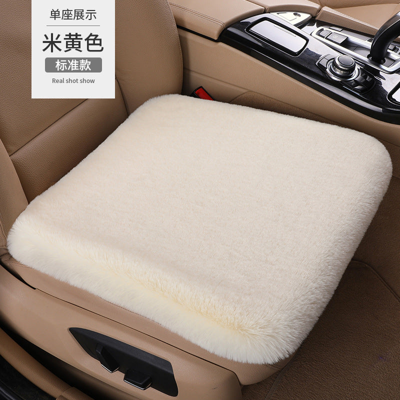 Thickened Winter __NS 99__h Car Seat Cushion – 3-Piece Backrest Short Fur Single Seat Cover
