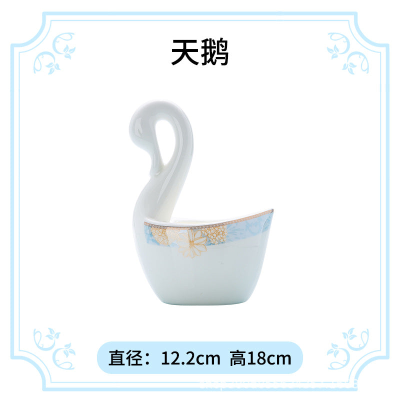 碗碟盘套装家用高温釉下彩景德镇骨瓷餐具套装陶瓷中式碗盘筷批发