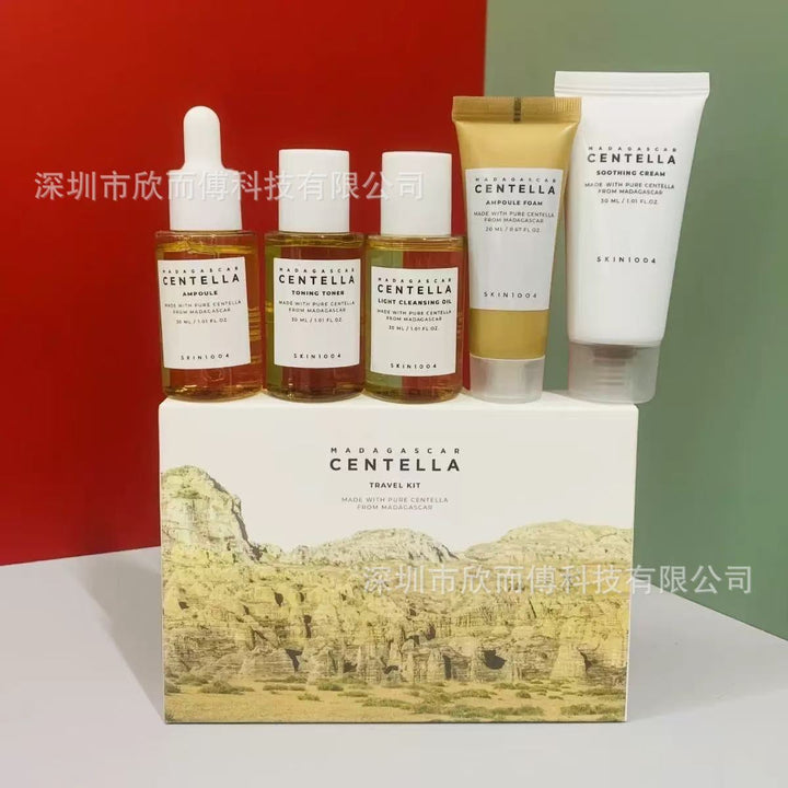 跨境SKIN1004积雪草安瓶精华面霜洗面奶小粉棒理肤天使组合套装