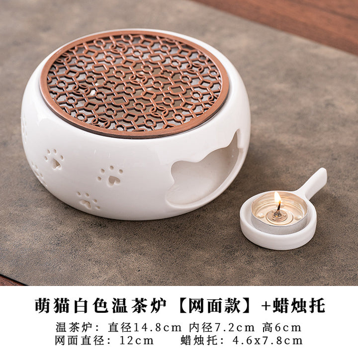 水果茶壶茶杯耐热玻璃花茶壶套装蜡烛加热下午茶休闲厅美容院茶具