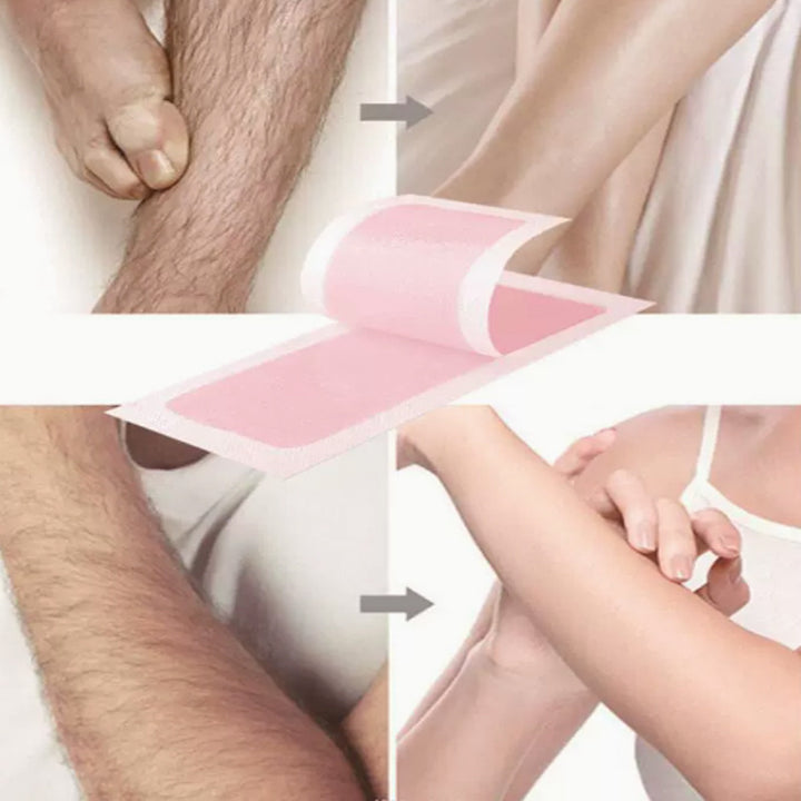 Lip & Underarm Double-Sided Wax Strips – Disposable Non-Woven Hair Removal Wax Paper