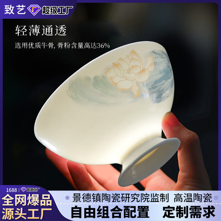 景德镇骨瓷定制餐具礼品套装2026新款高级感陶瓷碗盘碗碟套装家用