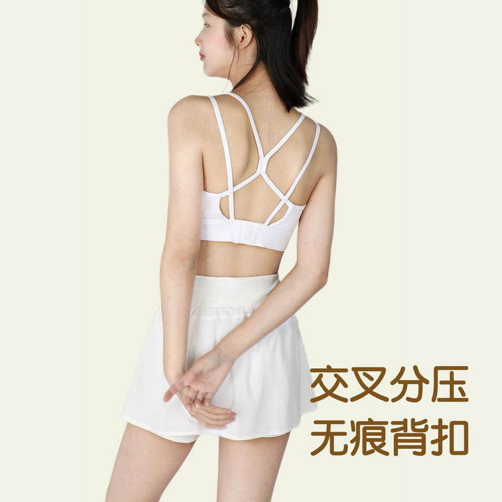 乔亿防震美背运动内衣固定一体杯运动文胸聚拢收副乳瑜伽服