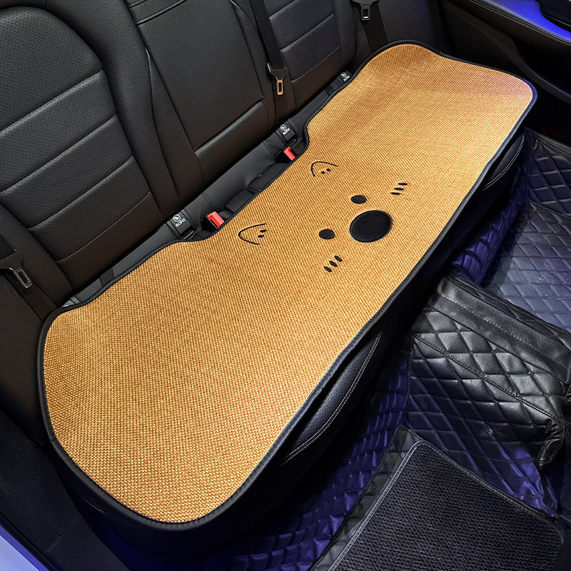 Linen Car Seat Cushion All Season Universal Women's Cute Dog Summer Compatible