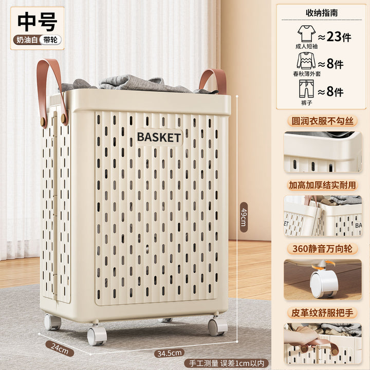 Large Capacity Foldable Laundry Basket – Collapsible Clothes Hamper for Bathroom