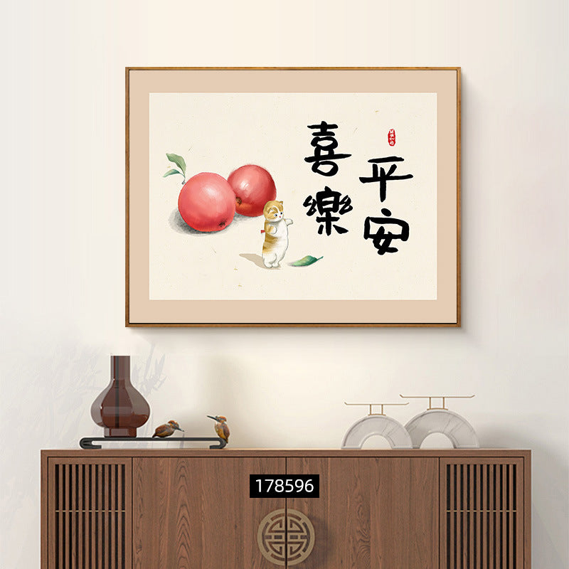 电表箱装饰画新中式餐厅配电箱信号箱遮挡挂画现代简约免打孔壁画
