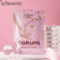 KORMESIC樱花去角质手膜补水保湿hand mask手部护理跨境外贸批发