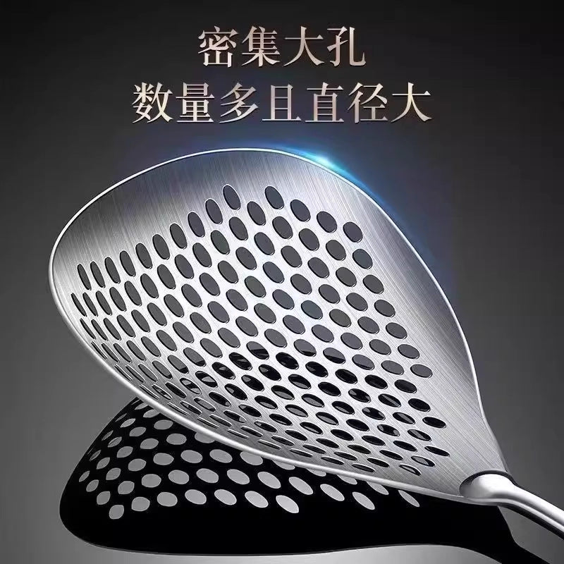 Large Stainless Steel Strainer Ladle – Food-Grade Thickened Kitchen Dumpling Skimmer