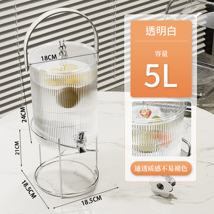 大容量水壶套装家用带龙头凉水壶健康轻奢冷水壶户外水果茶饮料桶
