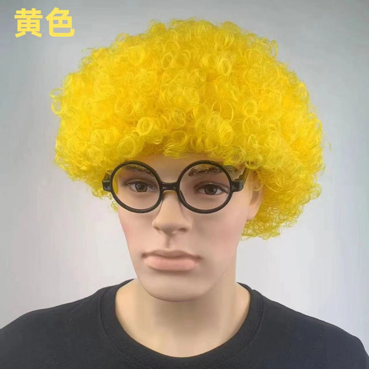 爆炸头假发搞怪小丑头套演出搞笑道具彩色假发套幼儿园表演区材料